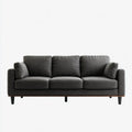 Canapé 3 places gris anthracite 220 x 90 x 85 cm polyester forme droite