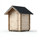 Abri de jardin de rangement naturel noir 200 x 150 x 210 cm en bois massif d’épicéa avec toit à deux pans